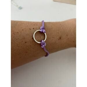 Light Purple Cord Inspirational Bracelet - Be Happy, Be Healthy